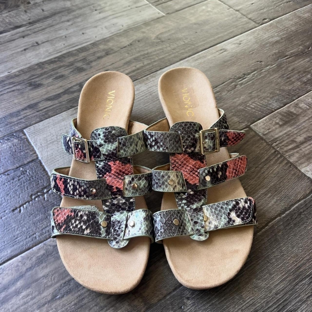 Vionic Women's Multi Snake Print Sandals